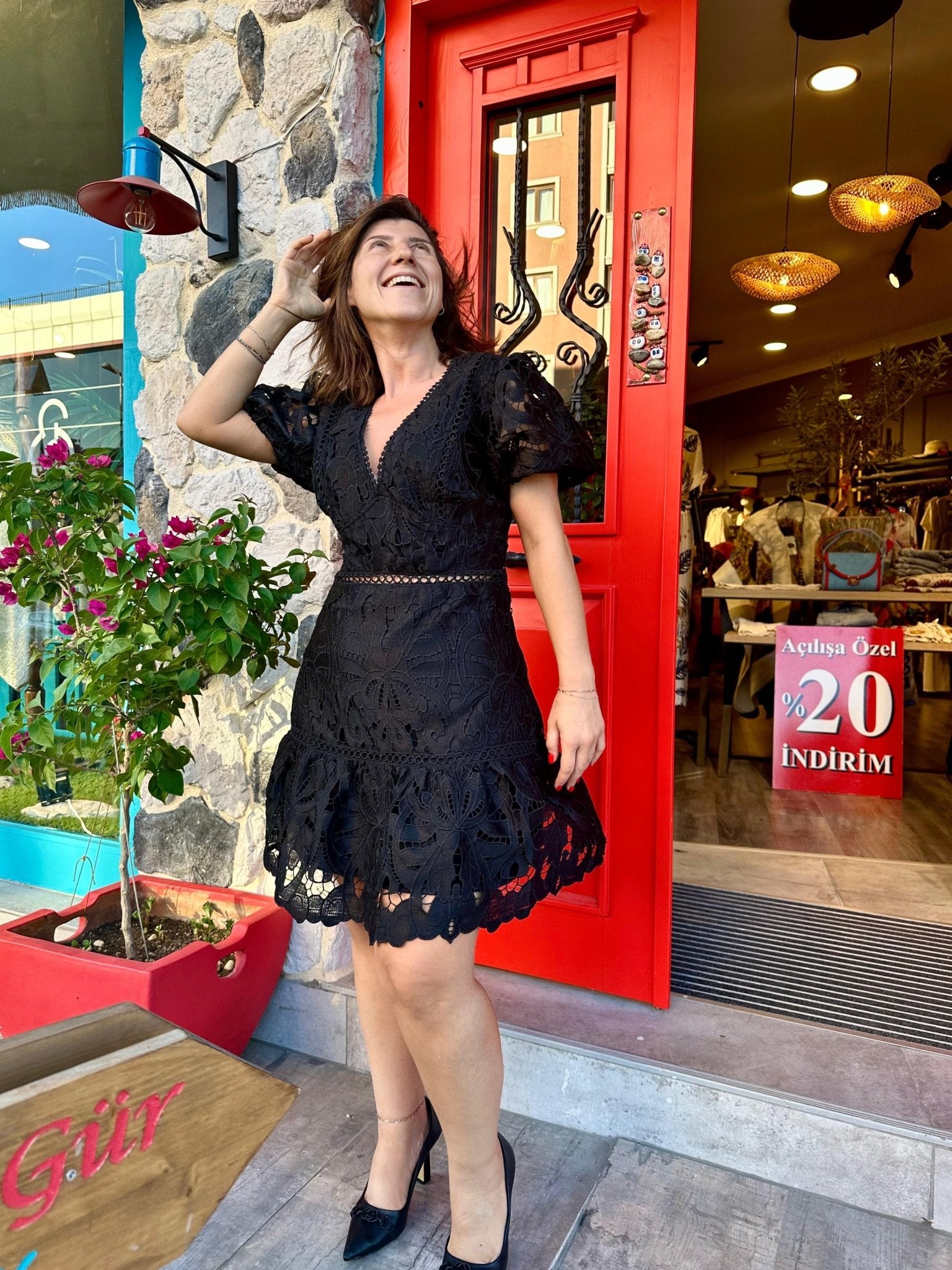 Guipure Lace Embroidered Dress – Handmade Dresses, bohemian style