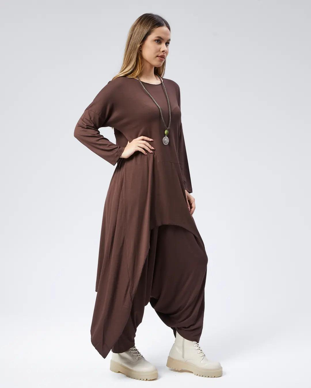 Brown Tunic Dress - Organic and Stylish Design