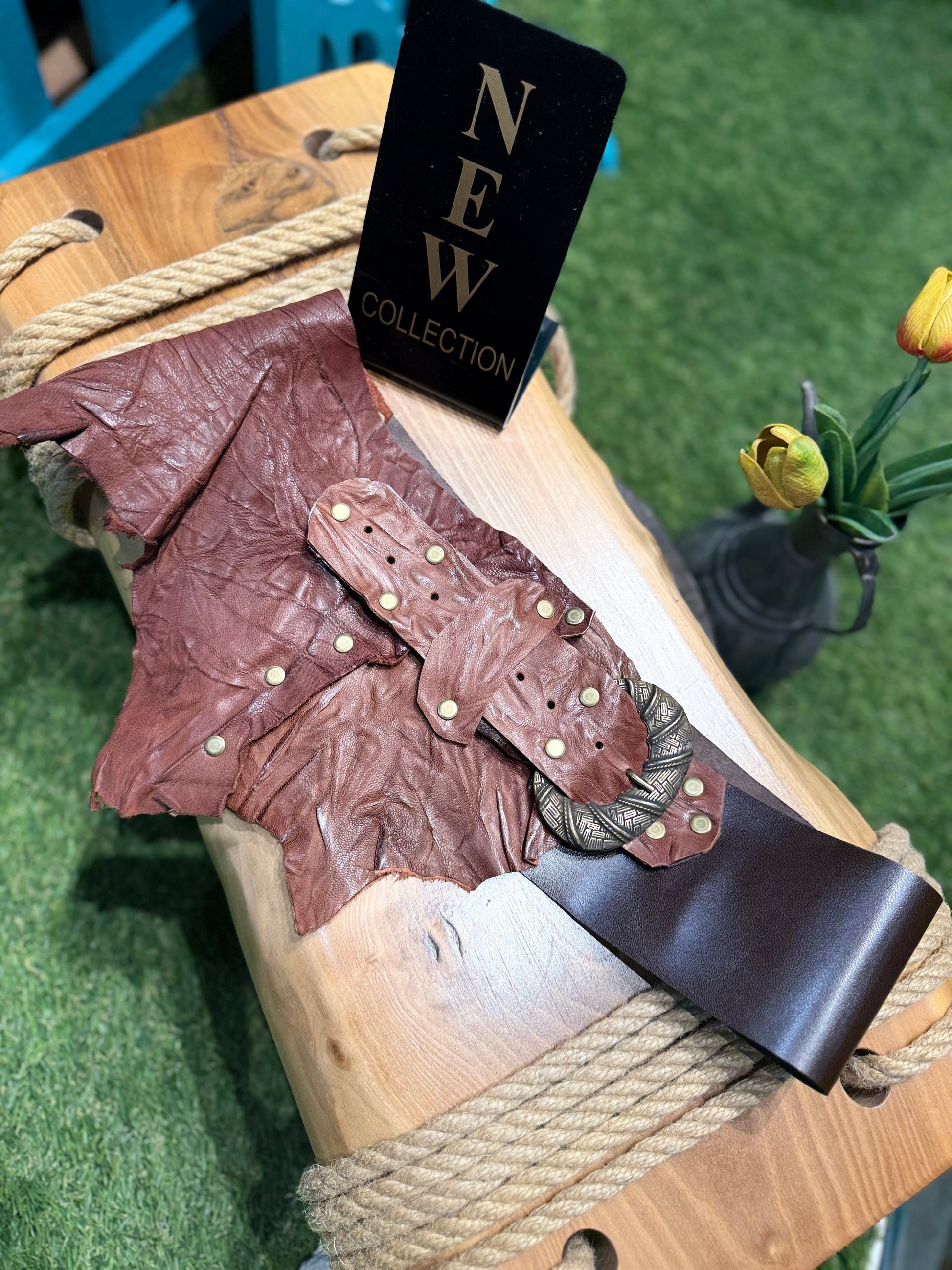 Aelwen Luxe El Yapımı Deri Kemer – Bohem Tarz Kadın Giyim Tasarım | Yılday Gür Butik