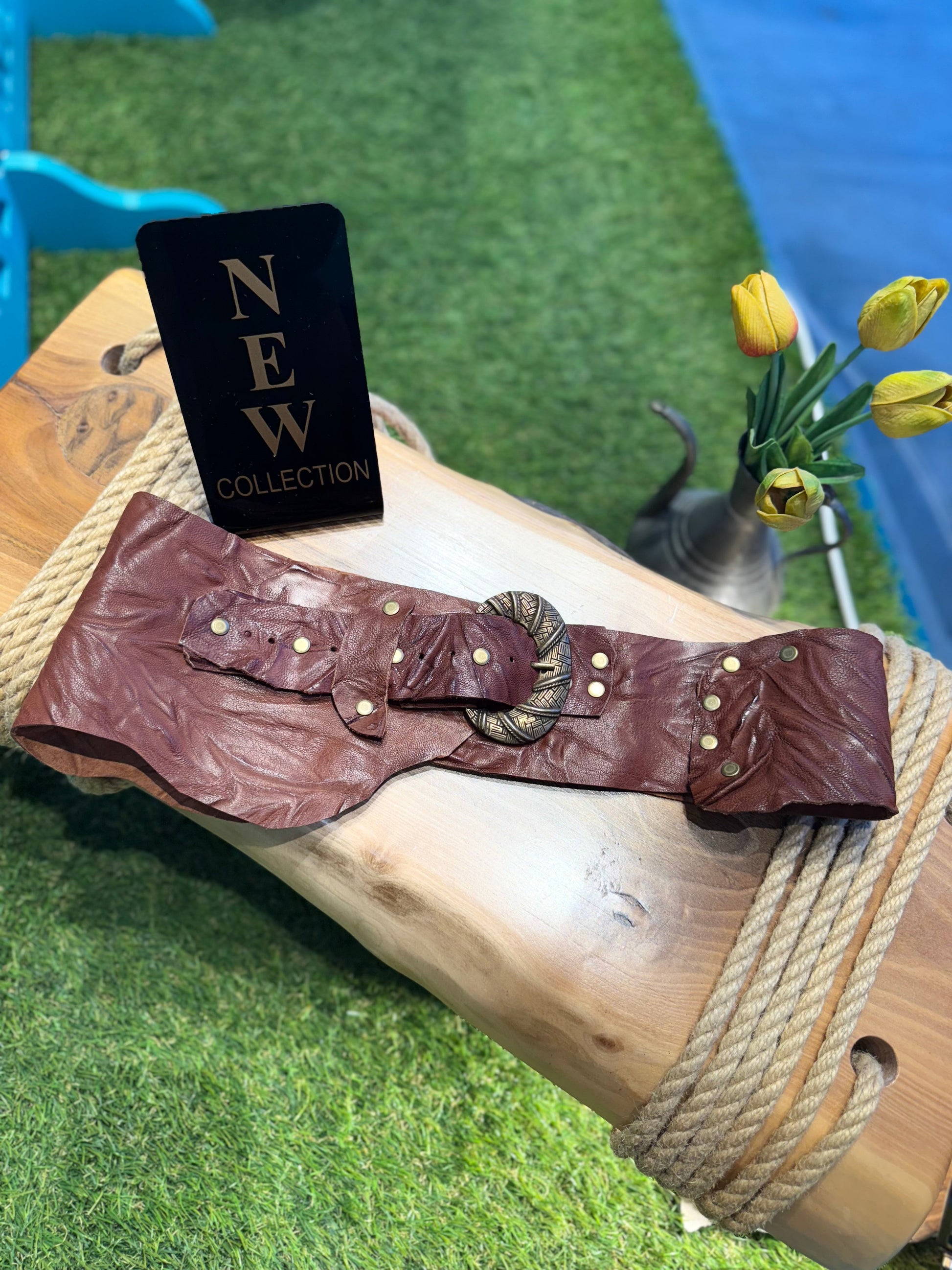 Agnes Luxe El Yapımı Deri Kemer – Bohem Tarz Kadın Giyim Tasarım | Yılday Gür Butik
