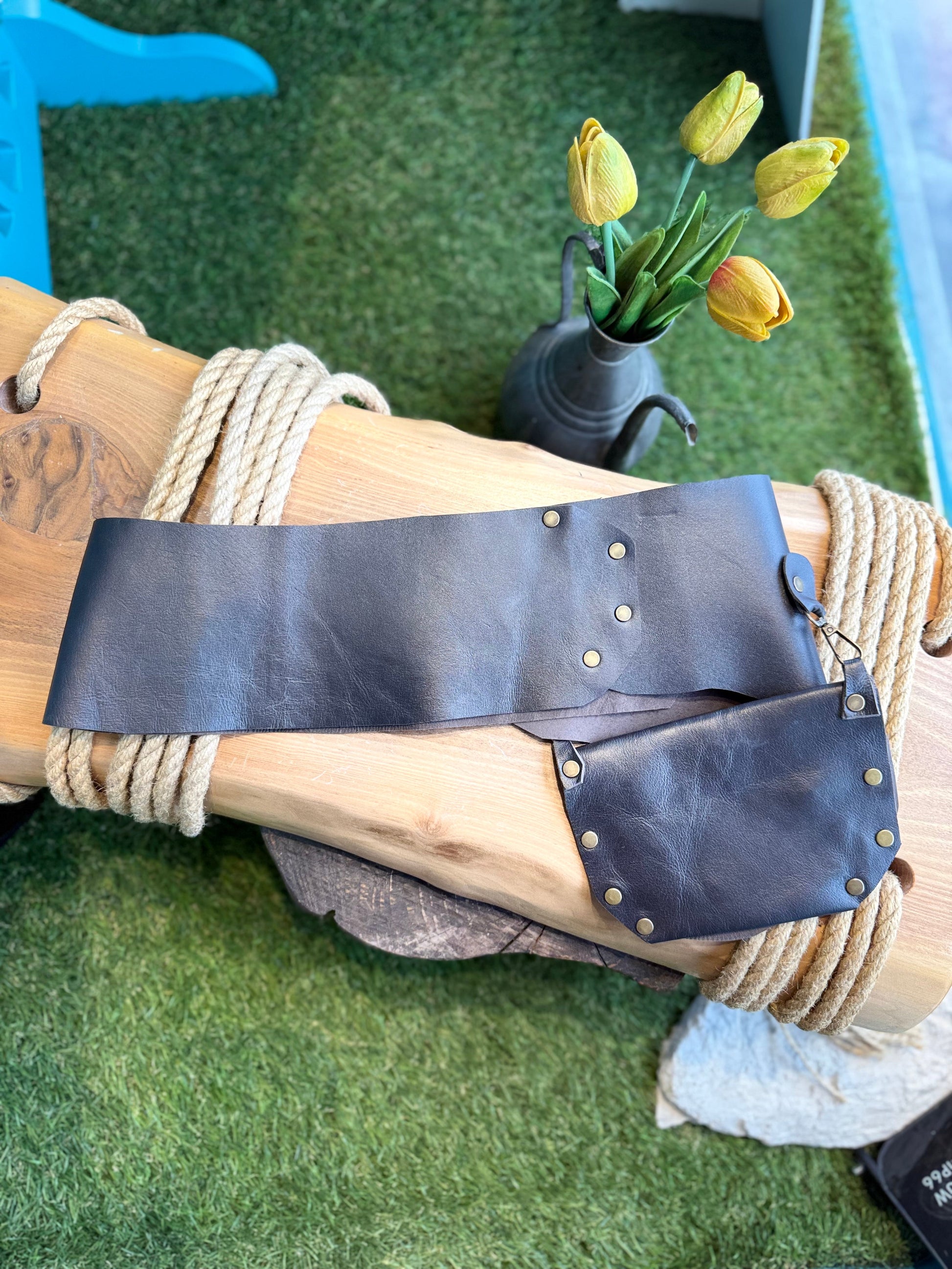 Antonia El Yapımı Hakiki Deri Cepli Bohem Korse Kemer – Bohem Tarz Kadın Giyim Tasarım | Yılday Gür Butik