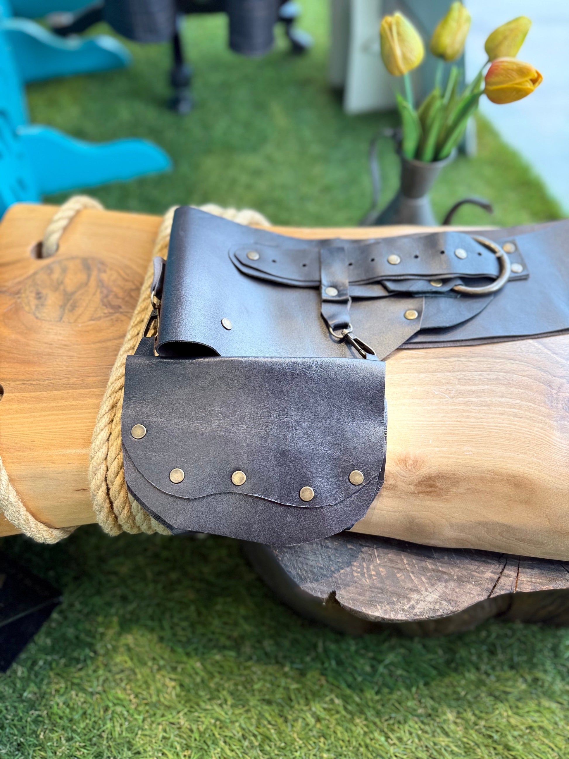 Antonia El Yapımı Hakiki Deri Cepli Bohem Korse Kemer – Bohem Tarz Kadın Giyim Tasarım | Yılday Gür Butik