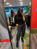 Antrasit Kırçıllı Balon Jean Pantolon – Bohem Tarz Kadın Giyim Tasarım | Yılday Gür Butik