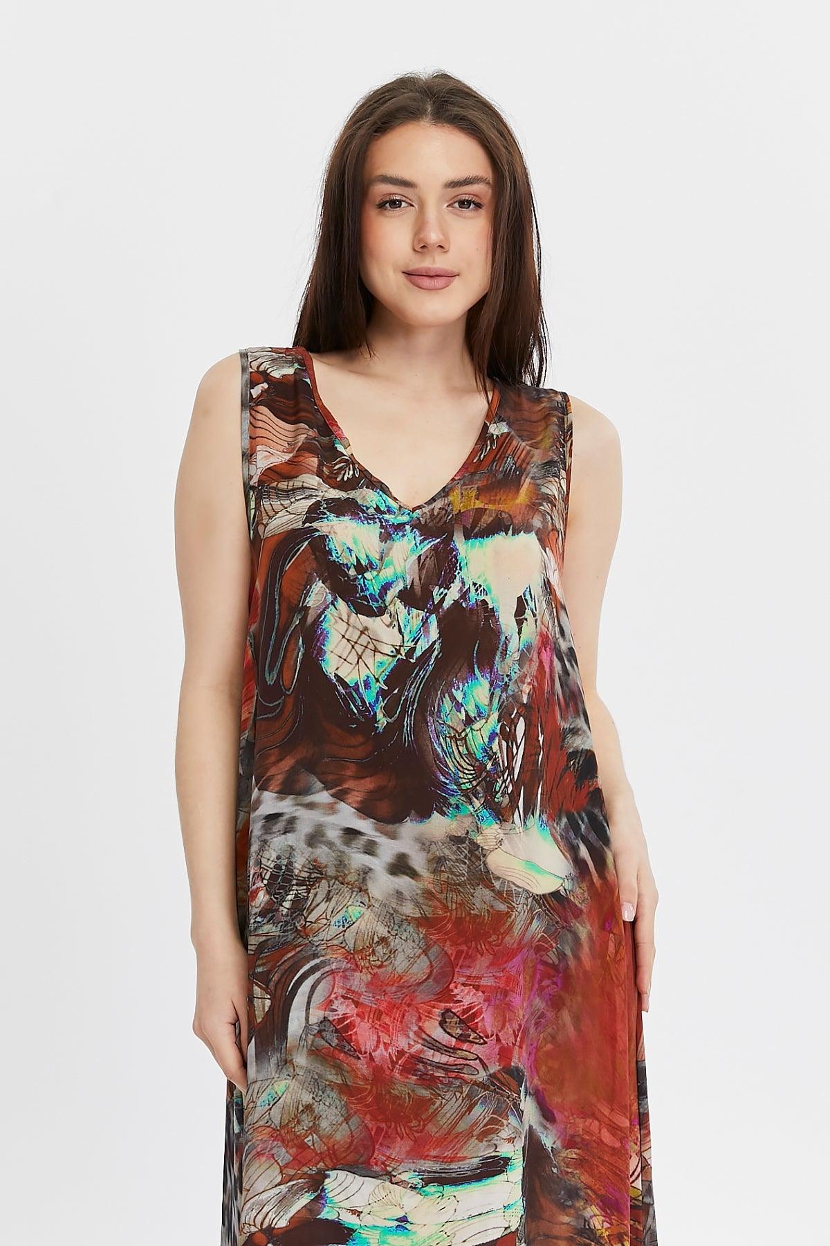 Askılı Bisiklet Yaka Kahverengi Elbise Giyim > Elbise butik bohem giyim – Yılday Gür Butik Üsküdar Emaar