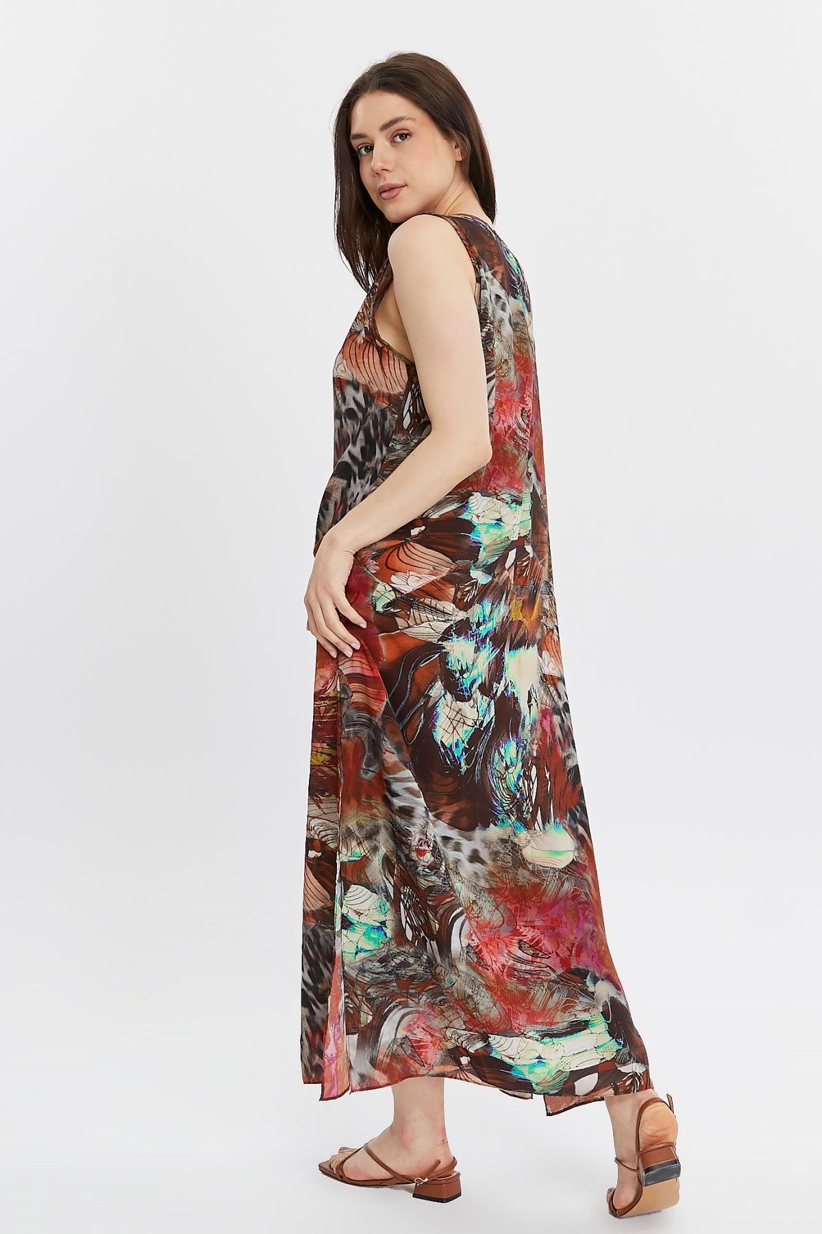 Askılı Bisiklet Yaka Kahverengi Elbise Giyim > Elbise butik bohem giyim – Yılday Gür Butik Üsküdar Emaar