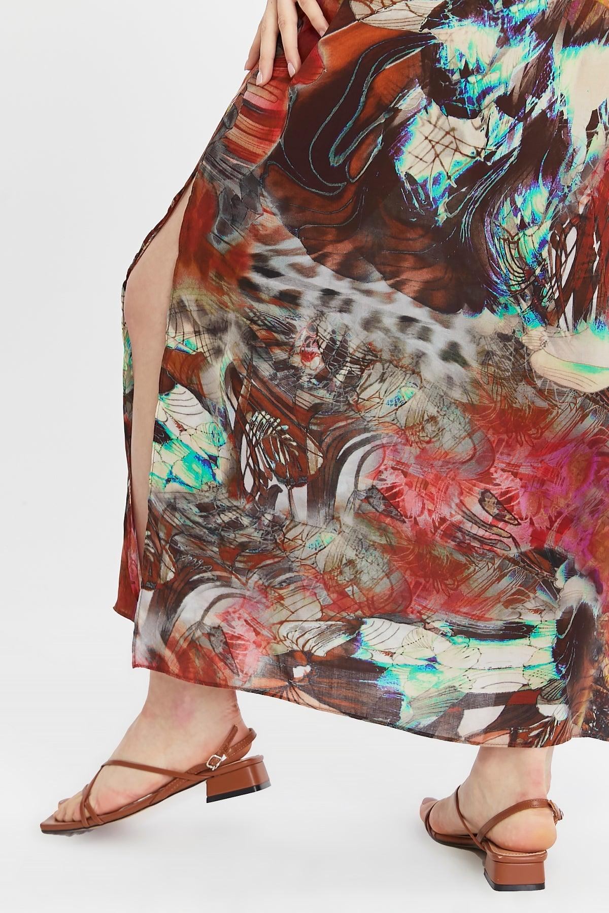 Askılı Bisiklet Yaka Kahverengi Elbise Giyim > Elbise butik bohem giyim – Yılday Gür Butik Üsküdar Emaar