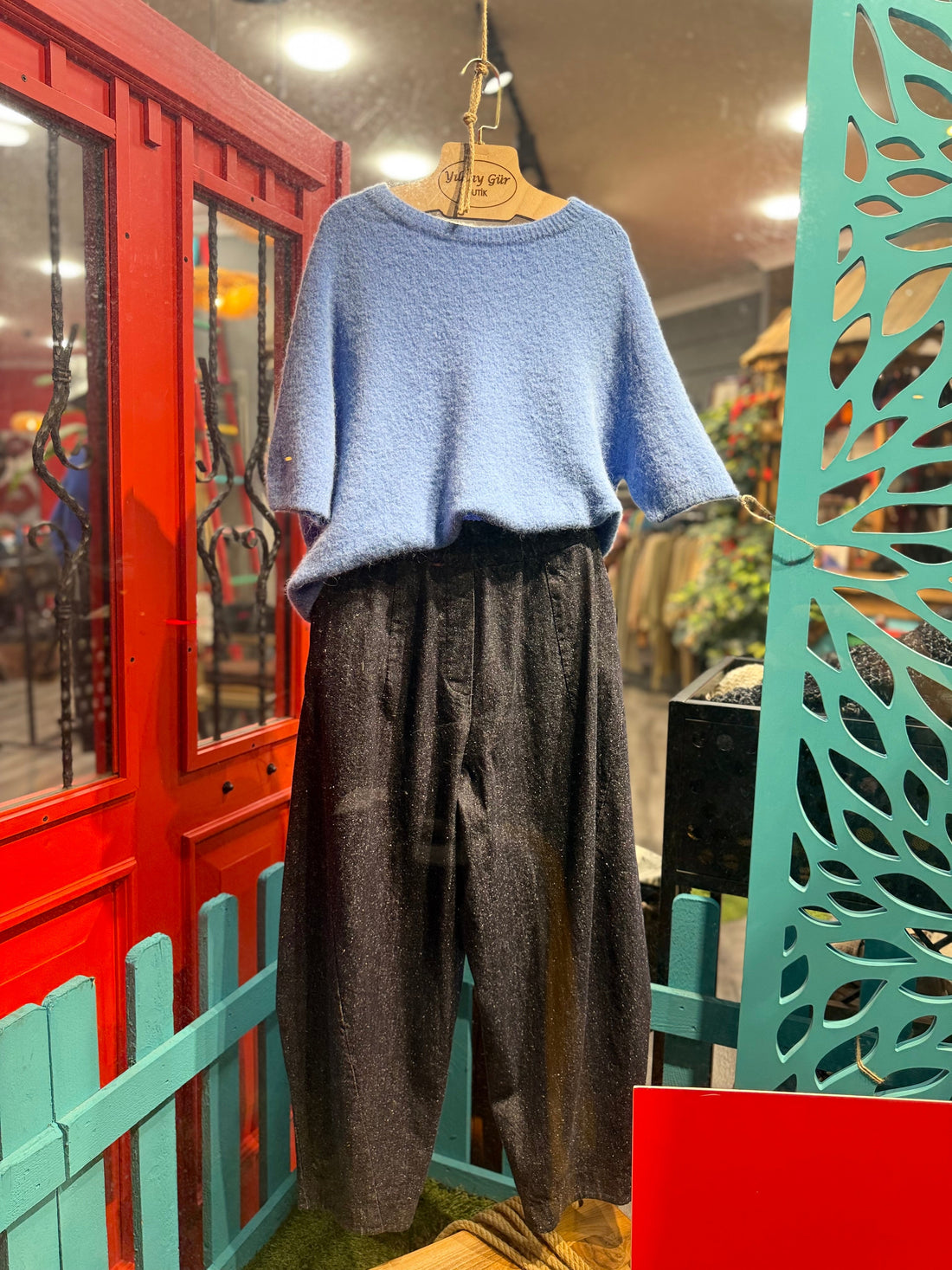 Bebek Mavisi Yün Triko Kazak - İtalyan Baby Suri Alpaca Karışımlı Premium Kazak Giyim > Üst Giyim > Kazak & Hırka > Kazak butik bohem giyim – Yılday Gür Butik Üsküdar Emaar