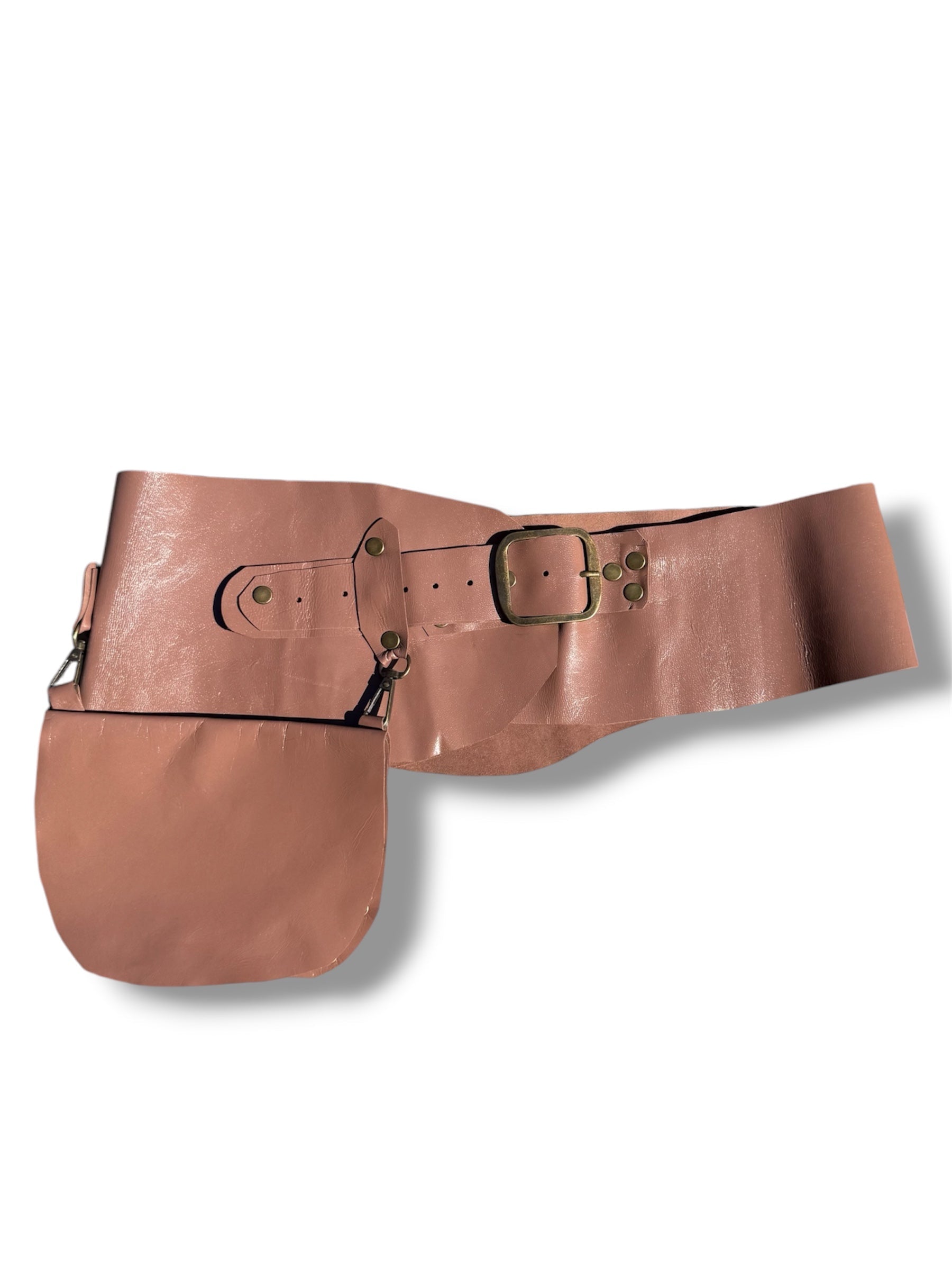 Birchwood Pudra Deri Kemer - Cepli ve Tokalı Özel Tasarım Aksesuar – Bohem Tarz Kadın Giyim Tasarım | Yılday Gür Butik