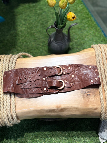 Browny Çift Kayışlı Deri Kemer Aksesuar > Kemer butik bohem giyim – Yılday Gür Butik Üsküdar Emaar