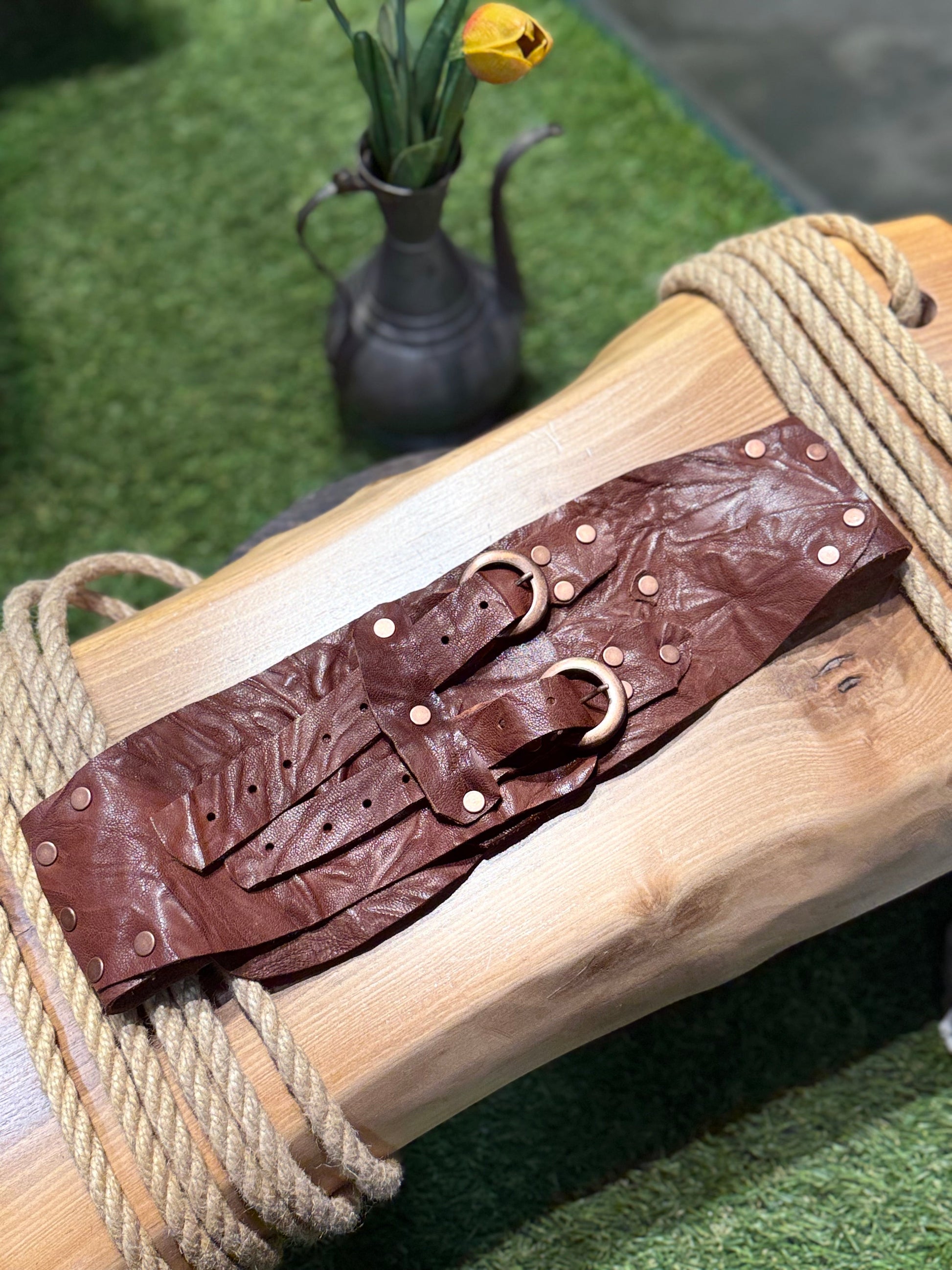 Browny Çift Kayışlı Deri Kemer Aksesuar > Kemer butik bohem giyim – Yılday Gür Butik Üsküdar Emaar