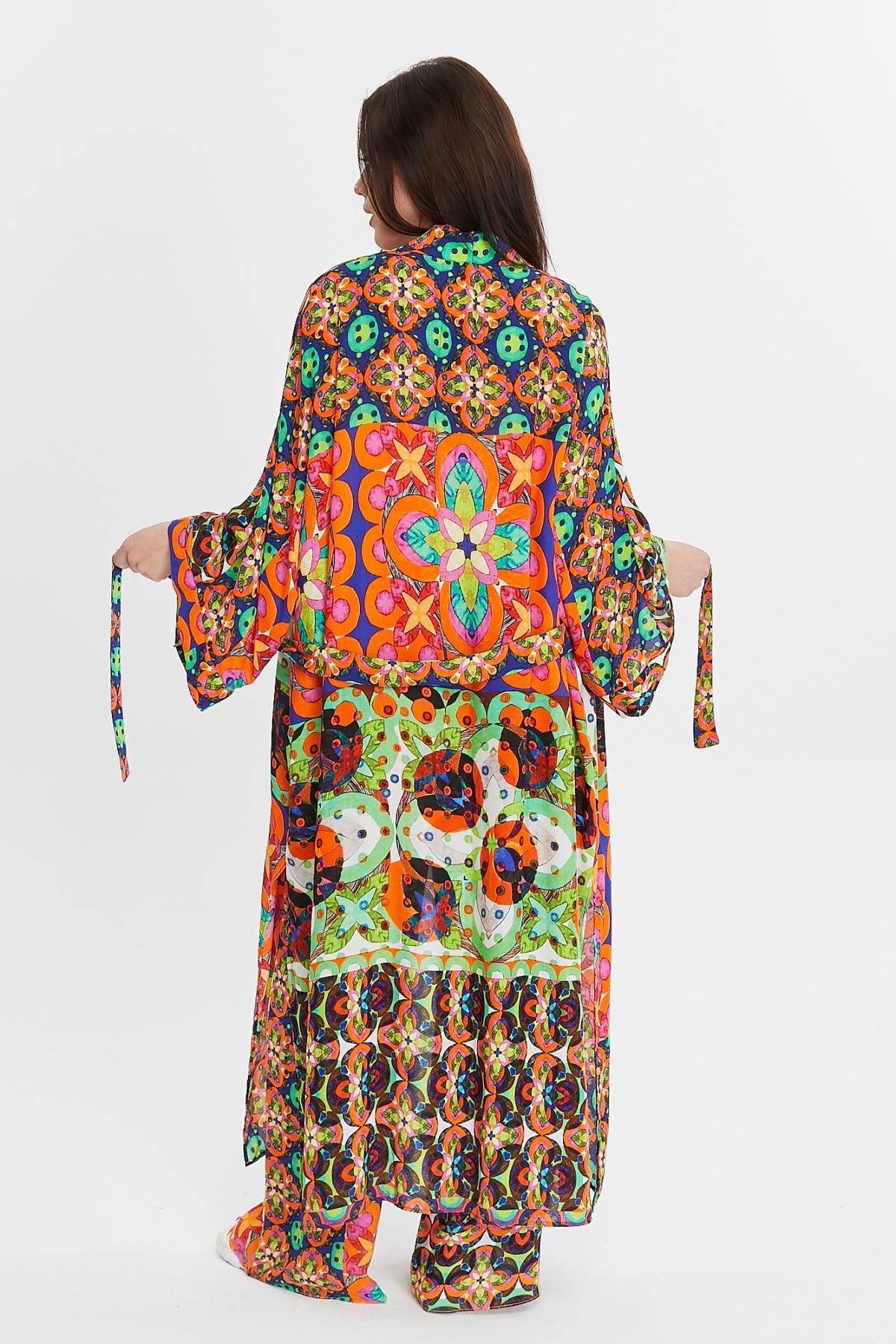 Çiçek Desenli Kimono – Bohem Tarz Kadın Giyim Tasarım | Yılday Gür Butik