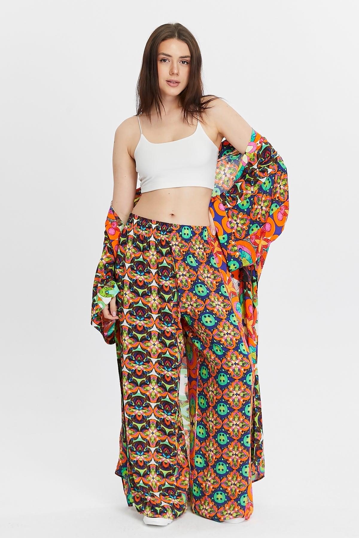 Çiçek Desenli Kimono – Bohem Tarz Kadın Giyim Tasarım | Yılday Gür Butik