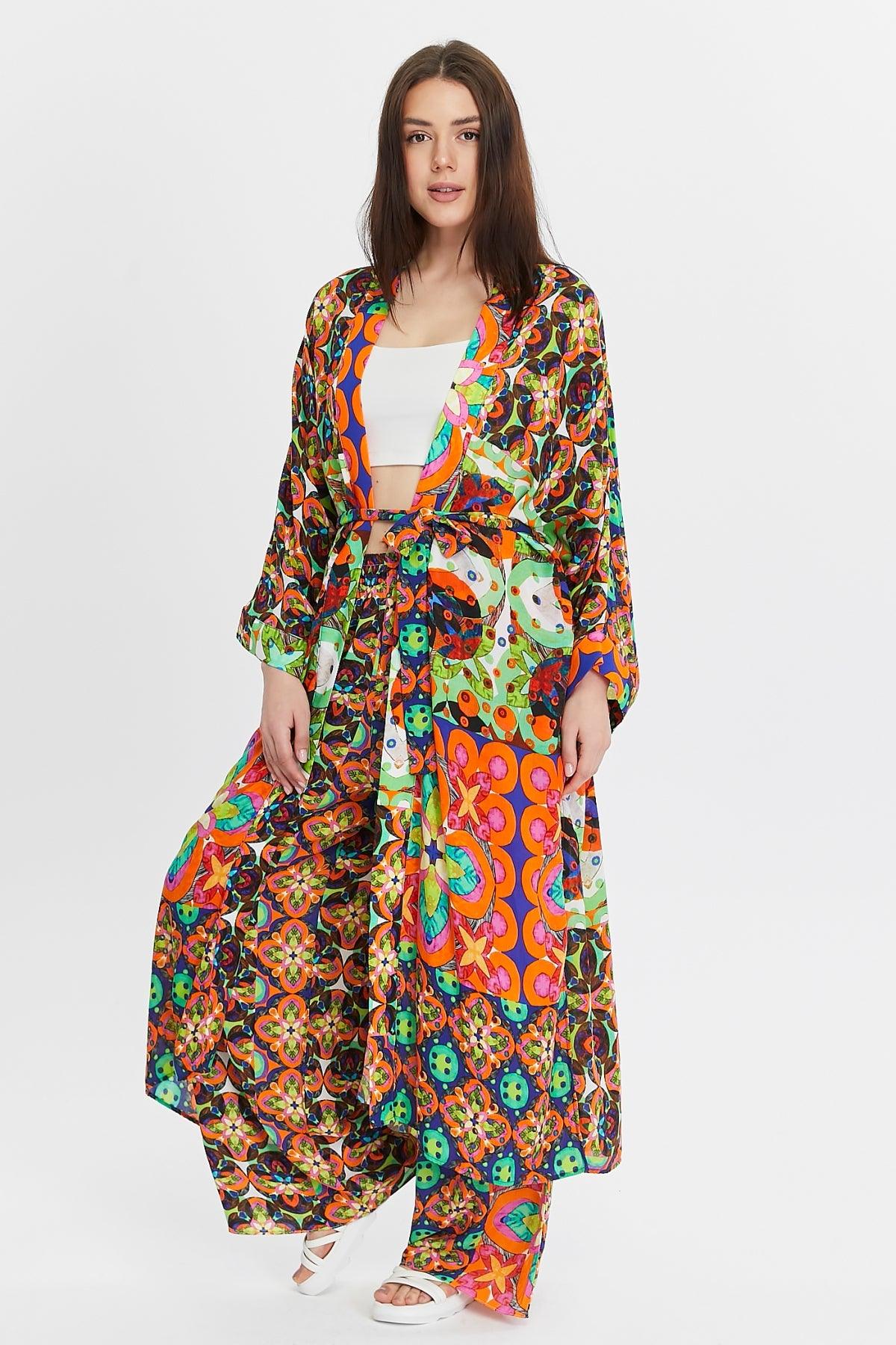 Çiçek Desenli Kimono – Bohem Tarz Kadın Giyim Tasarım | Yılday Gür Butik