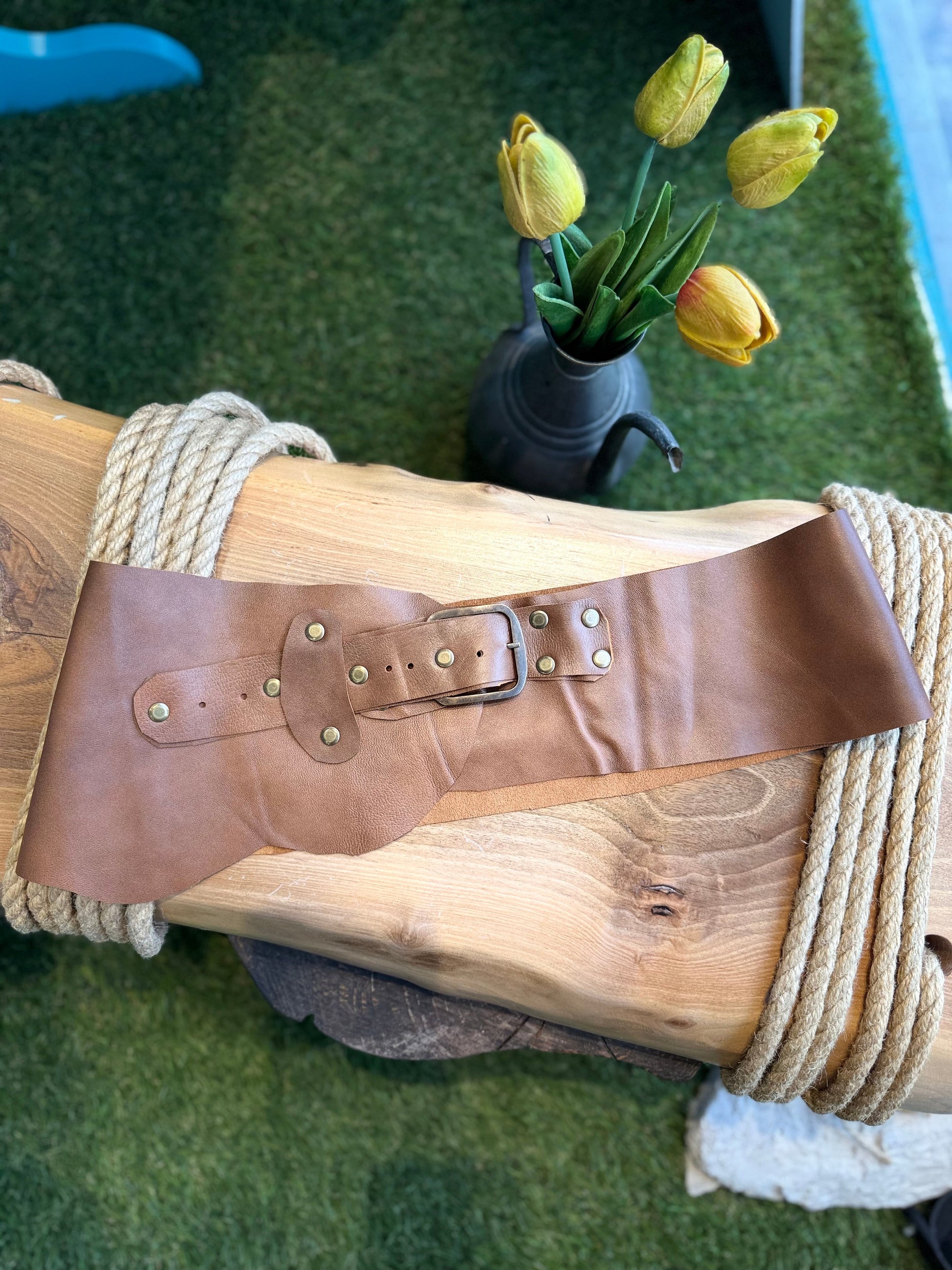 Colette El Yapımı Hakiki Deri Bohem Korse Kemer – Bohem Tarz Kadın Giyim Tasarım | Yılday Gür Butik