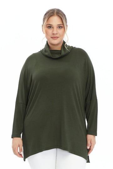 Degaje Yaka Haki Bluz – Bohem Tarz Kadın Giyim Tasarım | Yılday Gür Butik