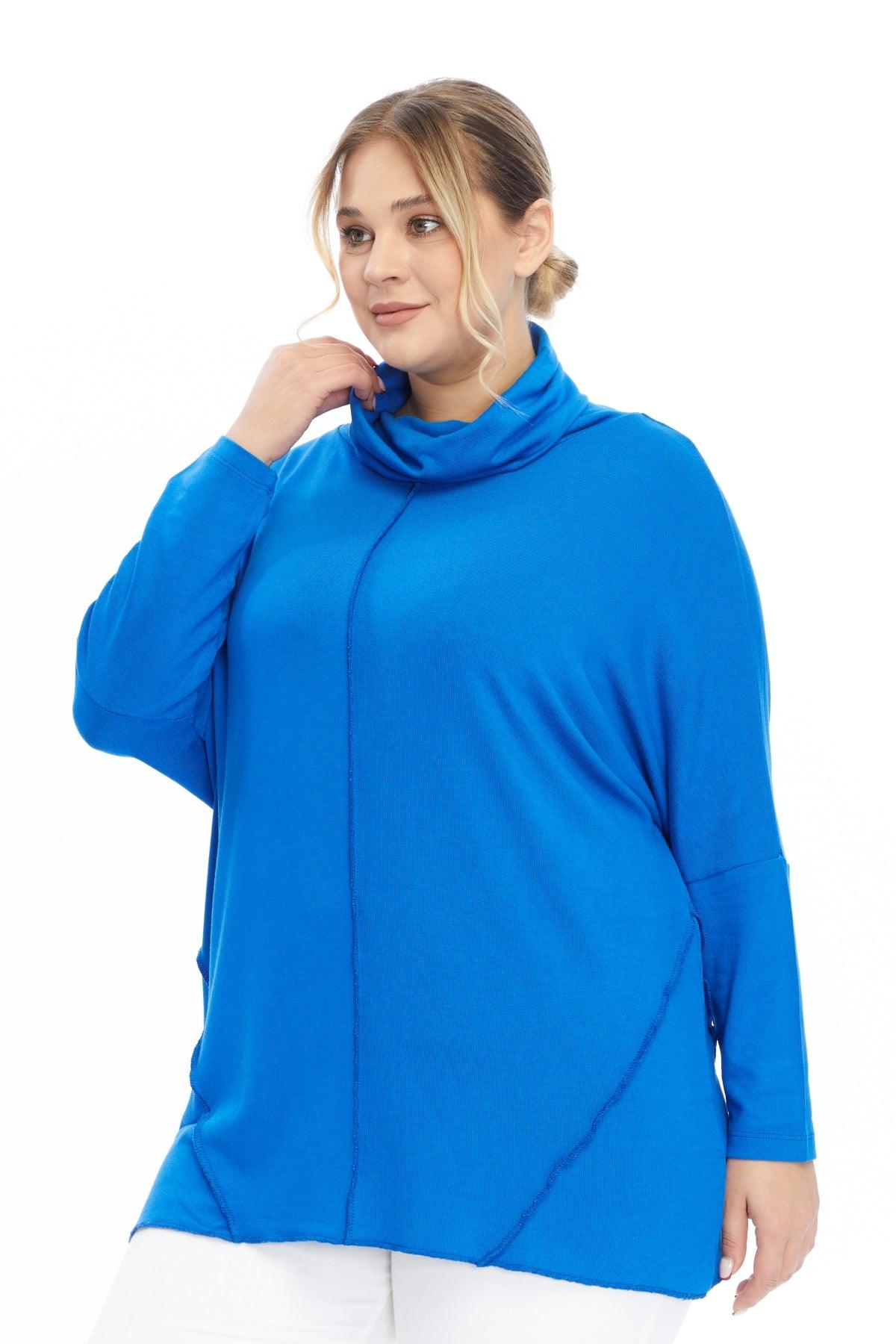 Degaje Yaka Triko Mavi Bluz Giyim > Bluzlar butik bohem giyim – Yılday Gür Butik