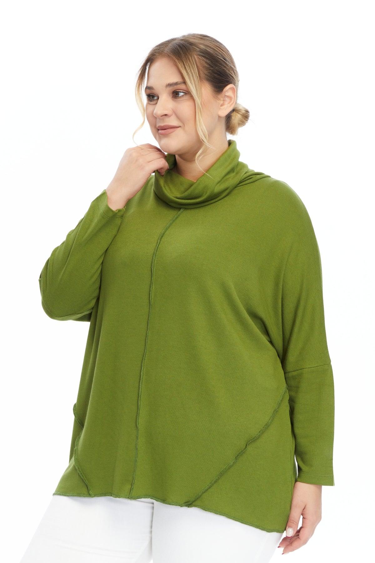 Degaje Yaka Triko Yeşil Bluz Giyim > Bluzlar butik bohem giyim – Yılday Gür Butik