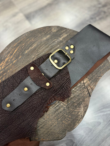 Florence Hakiki Deri El Yapımı Western Kemer – Vintage Kahve Aksesuar > Kemer butik bohem giyim – Yılday Gür Butik Üsküdar Emaar