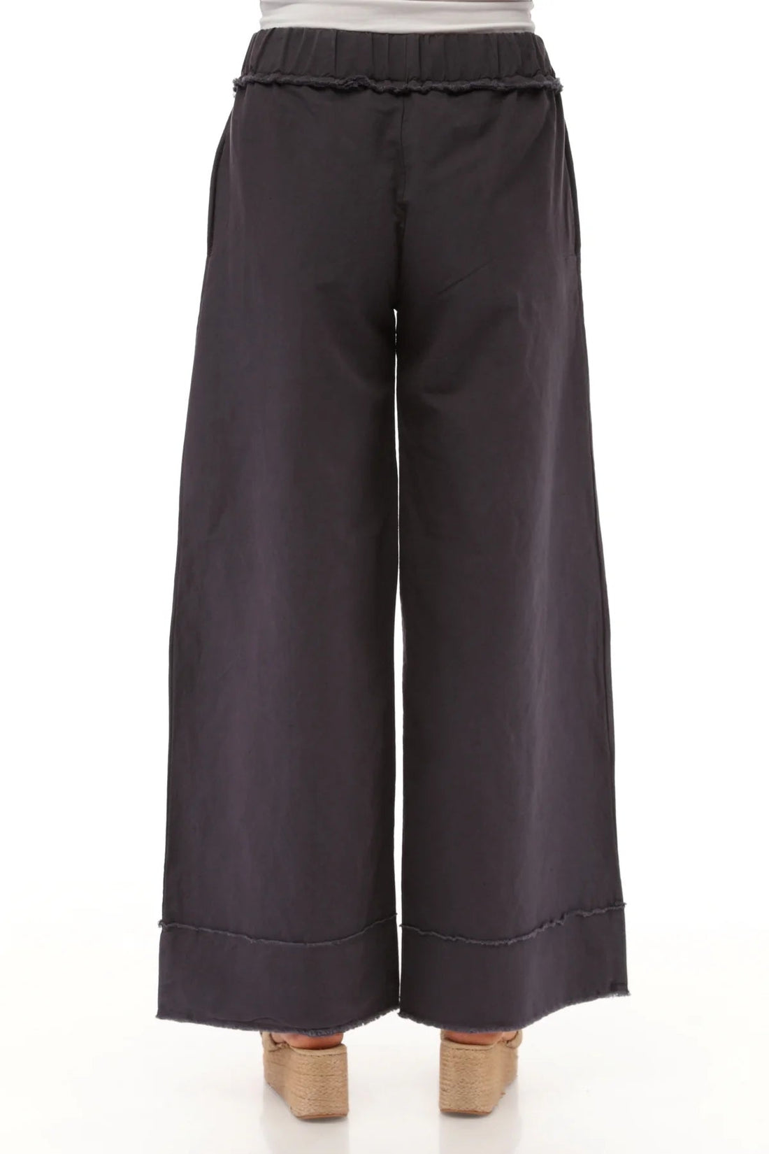 Füme Keten Pantolon - Püskül Detaylı Lüks Kadın Pantolon Giyim > Alt Giyim > Pantolon butik bohem giyim – Yılday Gür Butik Üsküdar Emaar