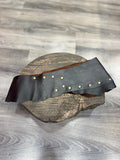 Gunner Hakiki Deri El Yapımı Western Kemer – Antrasit Aksesuar > Kemer butik bohem giyim – Yılday Gür Butik Üsküdar Emaar