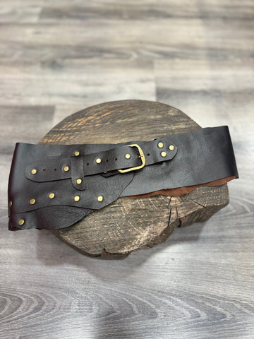 Gunner Hakiki Deri El Yapımı Western Kemer – Antrasit Aksesuar > Kemer butik bohem giyim – Yılday Gür Butik Üsküdar Emaar