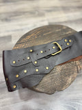 Gunner Hakiki Deri El Yapımı Western Kemer – Antrasit Aksesuar > Kemer butik bohem giyim – Yılday Gür Butik Üsküdar Emaar