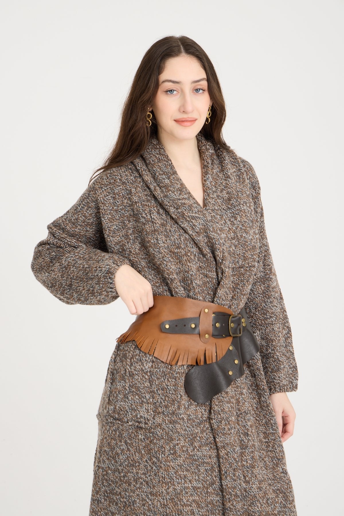 Harmony El Yapımı Püsküllü Deri Kemer Aksesuar > Kemer butik bohem giyim – Yılday Gür Butik Üsküdar Emaar