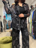 Işıltı Detaylı İşlemeli Şık Takım | Payetli Tül Ceket & Pantolon Takım – Bohem Tarz Kadın Giyim Tasarım | Yılday Gür Butik