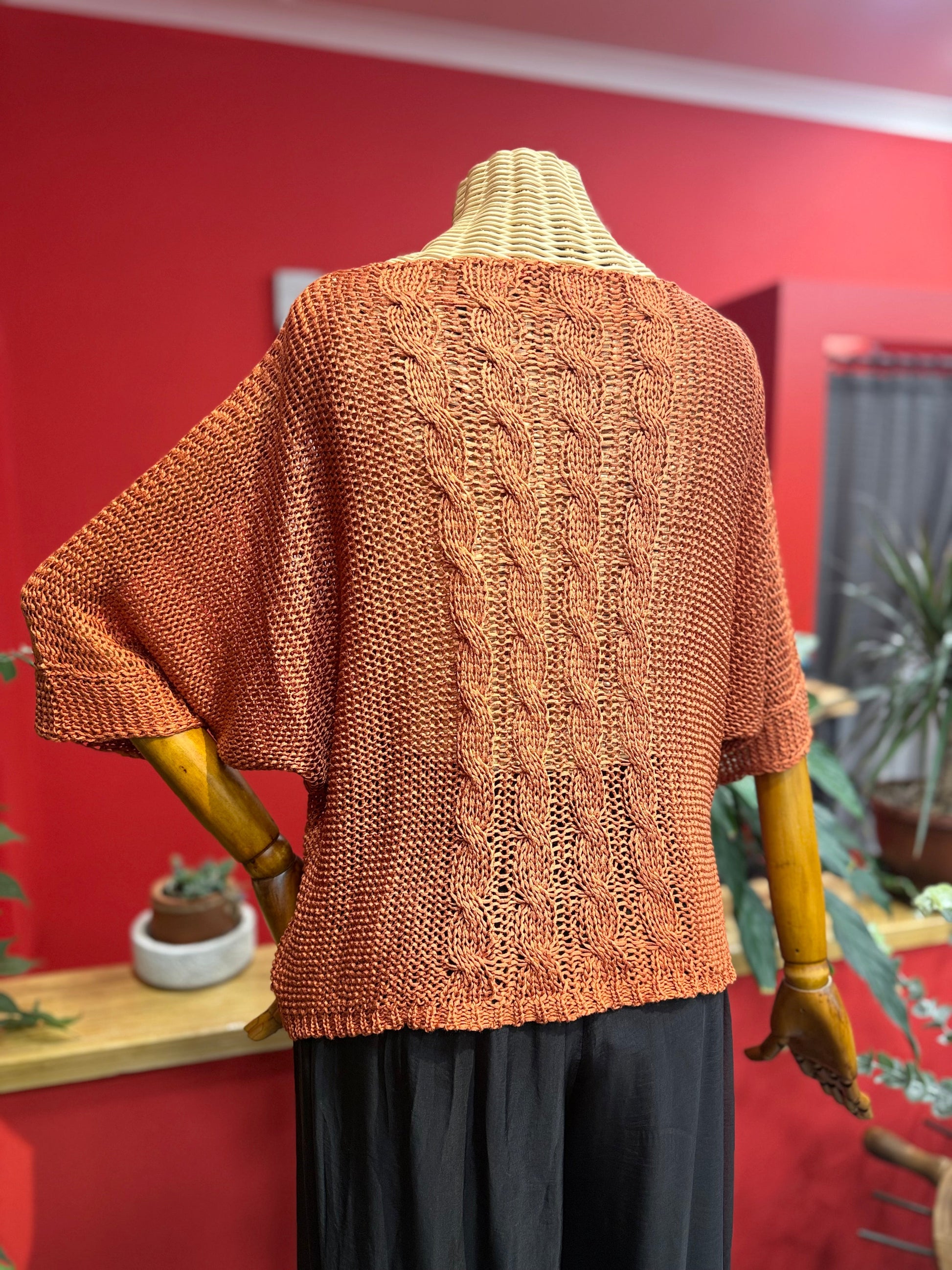 Kiremit Saç Örgü Triko Giyim > Üst Giyim > Kazak & Hırka > Kazak butik bohem giyim – Yılday Gür Butik Üsküdar Emaar