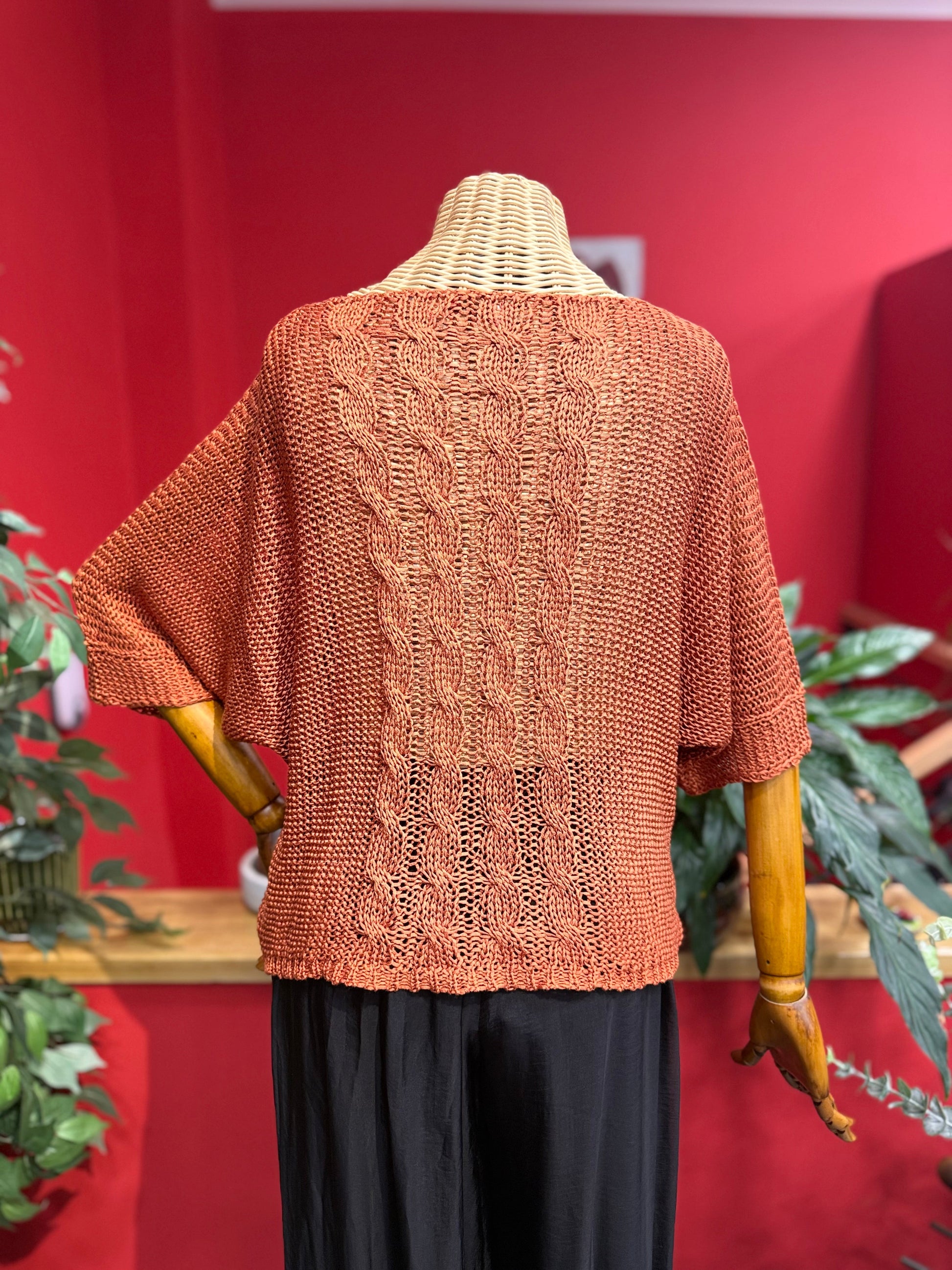 Kiremit Saç Örgü Triko Giyim > Üst Giyim > Kazak & Hırka > Kazak butik bohem giyim – Yılday Gür Butik Üsküdar Emaar