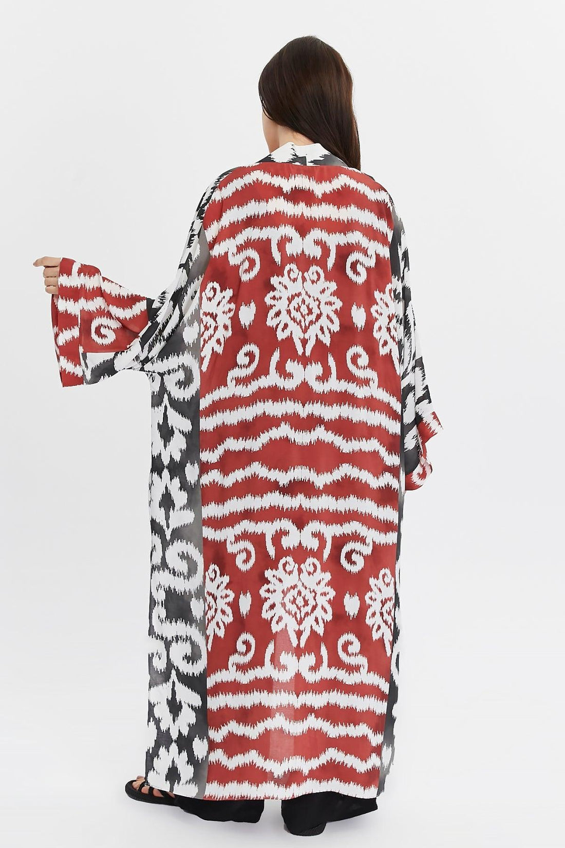 Kırmızı Kol Detaylı Kimono – Bohem Tarz Kadın Giyim Tasarım | Yılday Gür Butik