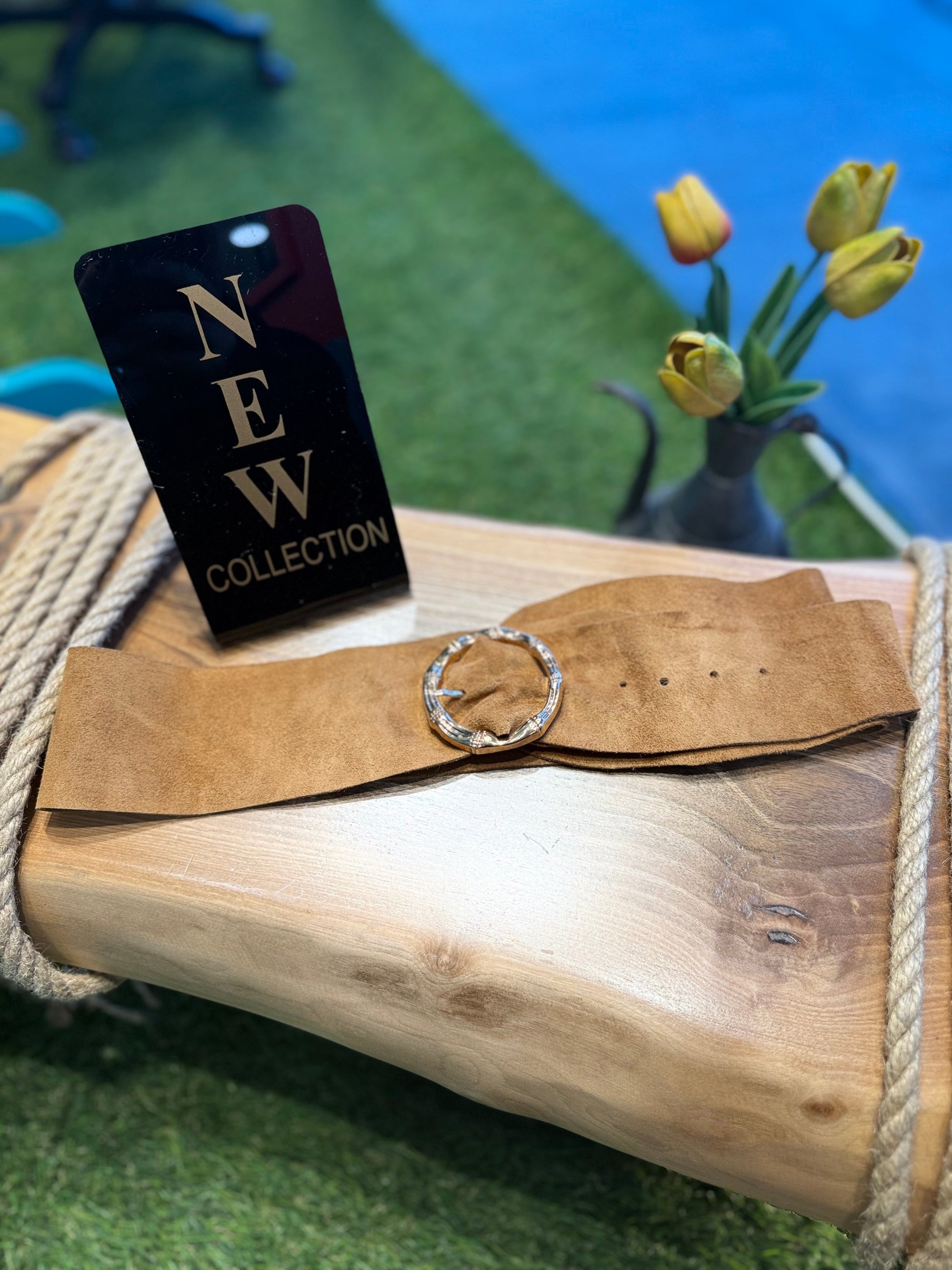 Louisa El Yapımı Nubuk Kemer Aksesuar > Kemer butik bohem giyim – Yılday Gür Butik Üsküdar Emaar