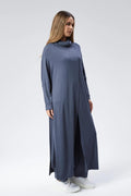 Mavi Triko Degaje Tunik - Şık ve Rahat Tasarım Giyim > Üst Giyim > Bluz & Tunik > Tunik butik bohem giyim – Yılday Gür Butik