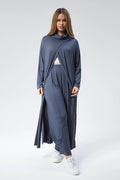 Mavi Triko Degaje Tunik - Şık ve Rahat Tasarım Giyim > Üst Giyim > Bluz & Tunik > Tunik butik bohem giyim – Yılday Gür Butik