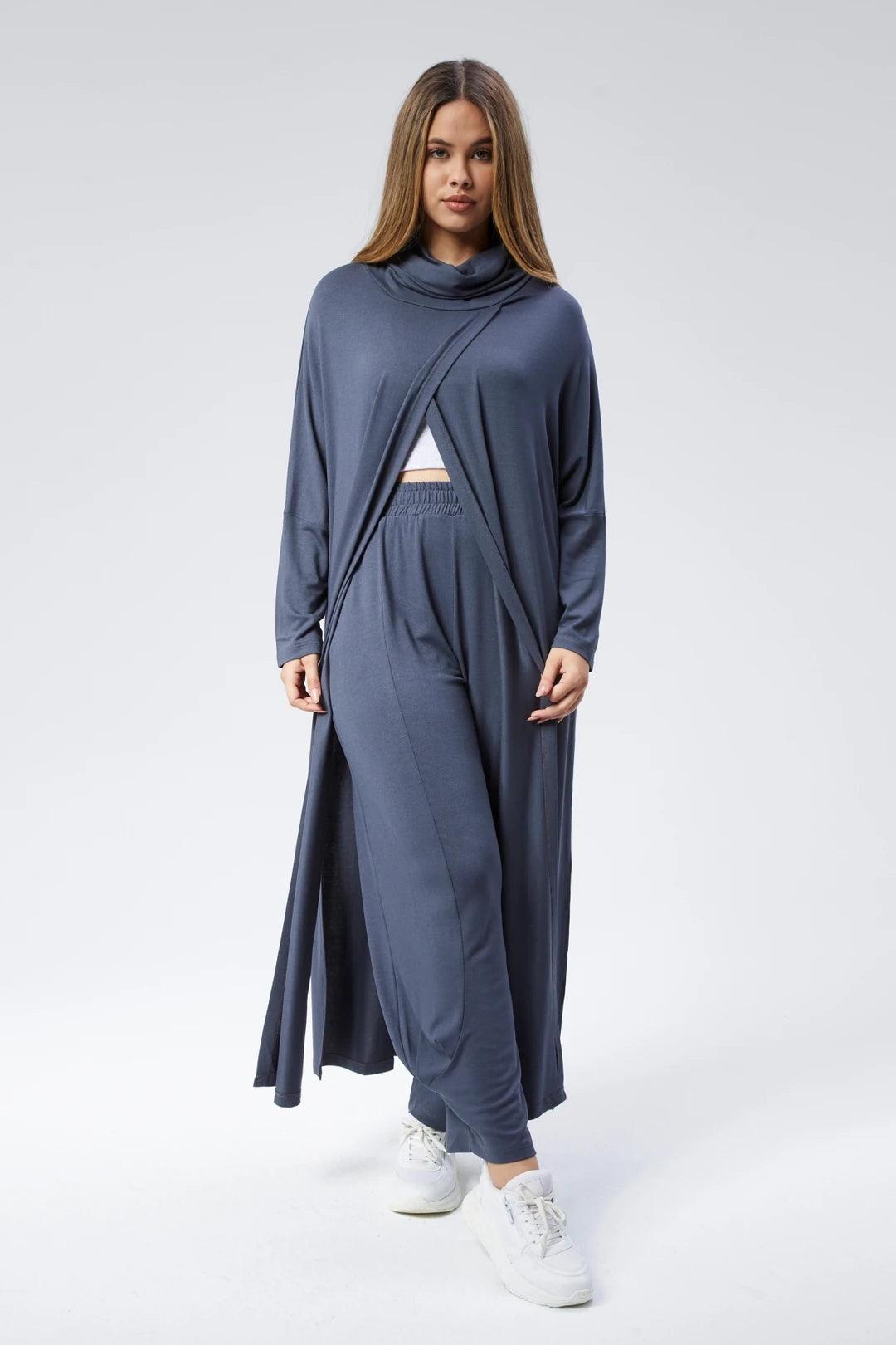 Mavi Triko Degaje Tunik - Şık ve Rahat Tasarım Giyim > Üst Giyim > Bluz & Tunik > Tunik butik bohem giyim – Yılday Gür Butik