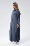 Mavi Triko Degaje Tunik - Şık ve Rahat Tasarım Giyim > Üst Giyim > Bluz & Tunik > Tunik butik bohem giyim – Yılday Gür Butik
