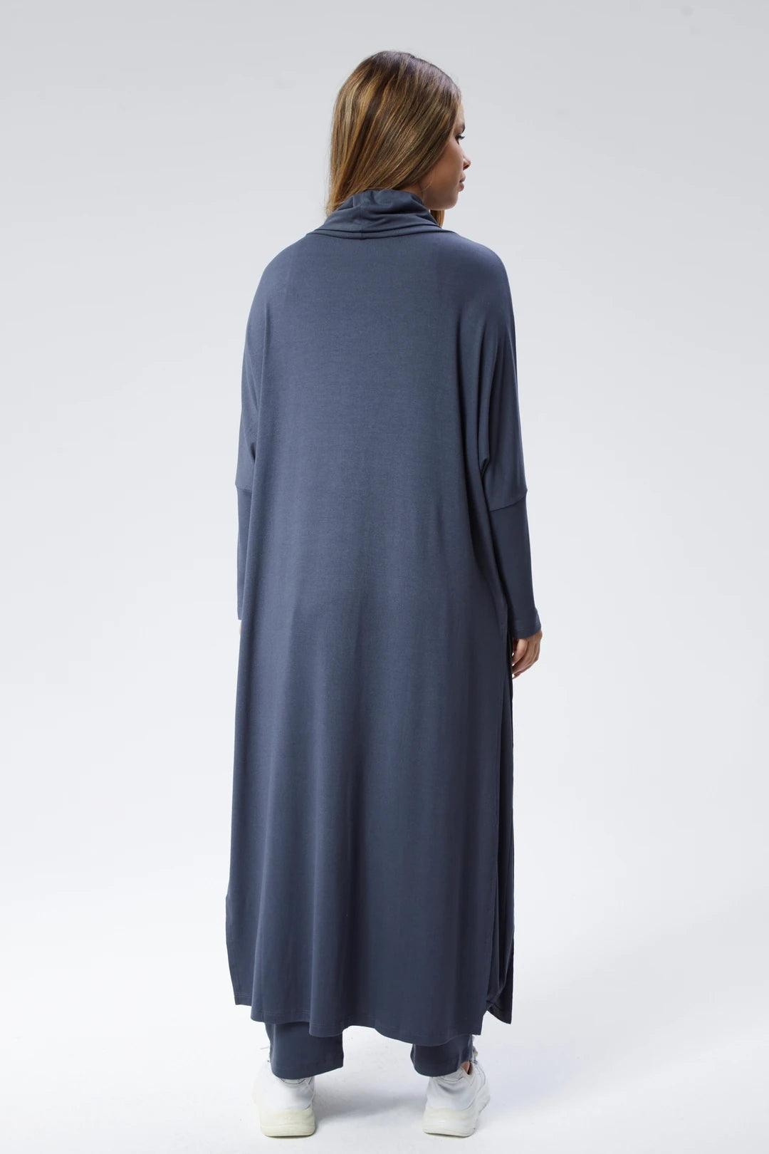 Mavi Triko Degaje Tunik - Şık ve Rahat Tasarım Giyim > Üst Giyim > Bluz & Tunik > Tunik butik bohem giyim – Yılday Gür Butik