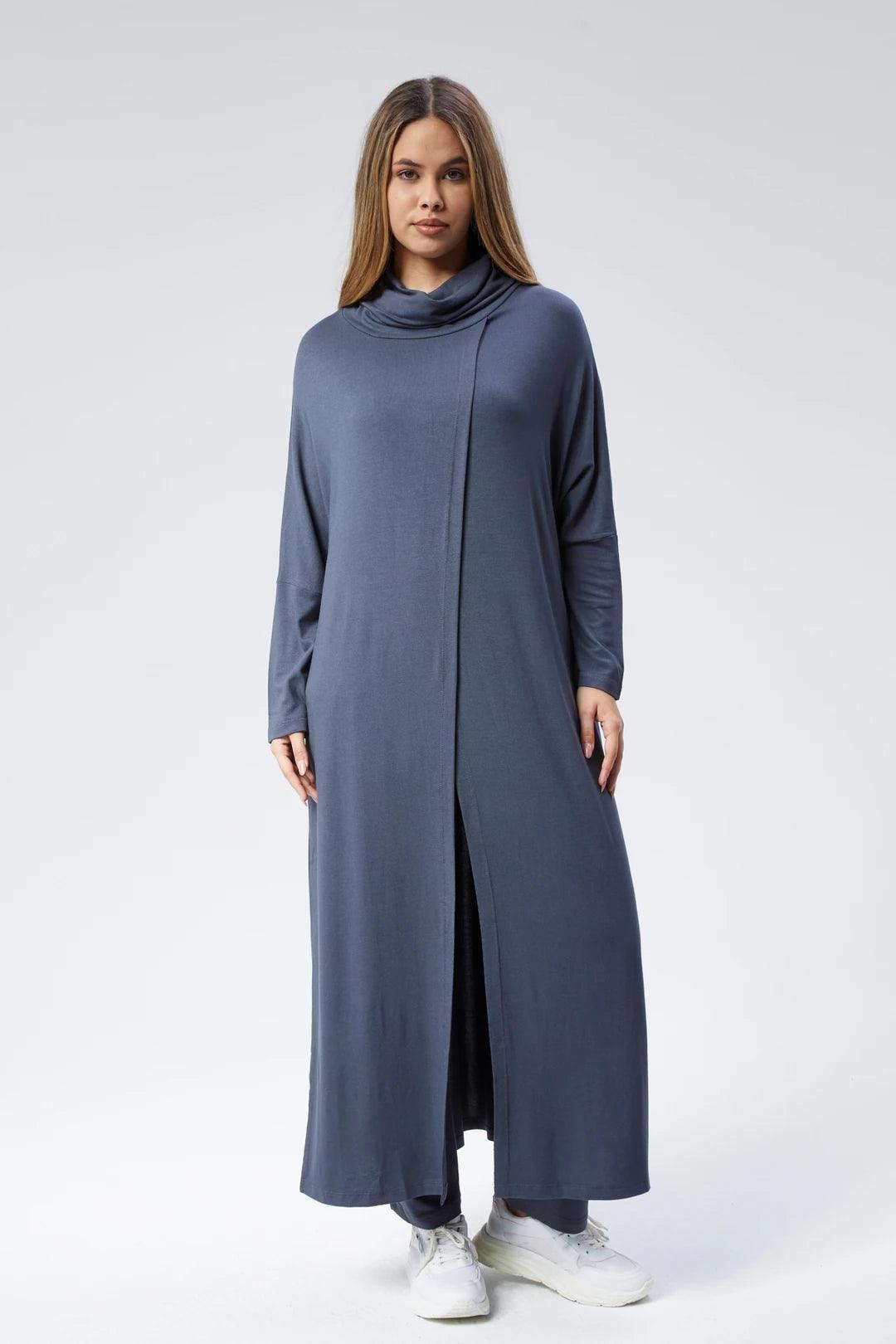 Mavi Triko Degaje Tunik - Şık ve Rahat Tasarım Giyim > Üst Giyim > Bluz & Tunik > Tunik butik bohem giyim – Yılday Gür Butik