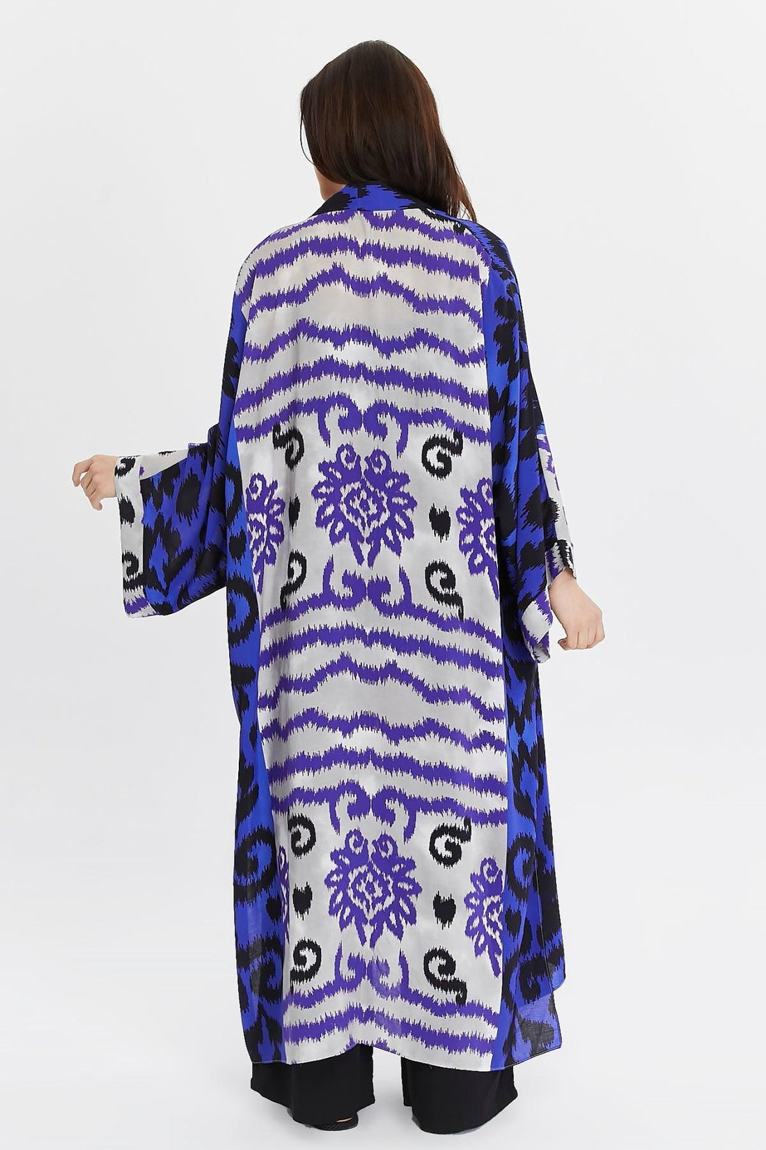 Mor Desenli Kimono – Bohem Tarz Kadın Giyim Tasarım | Yılday Gür Butik