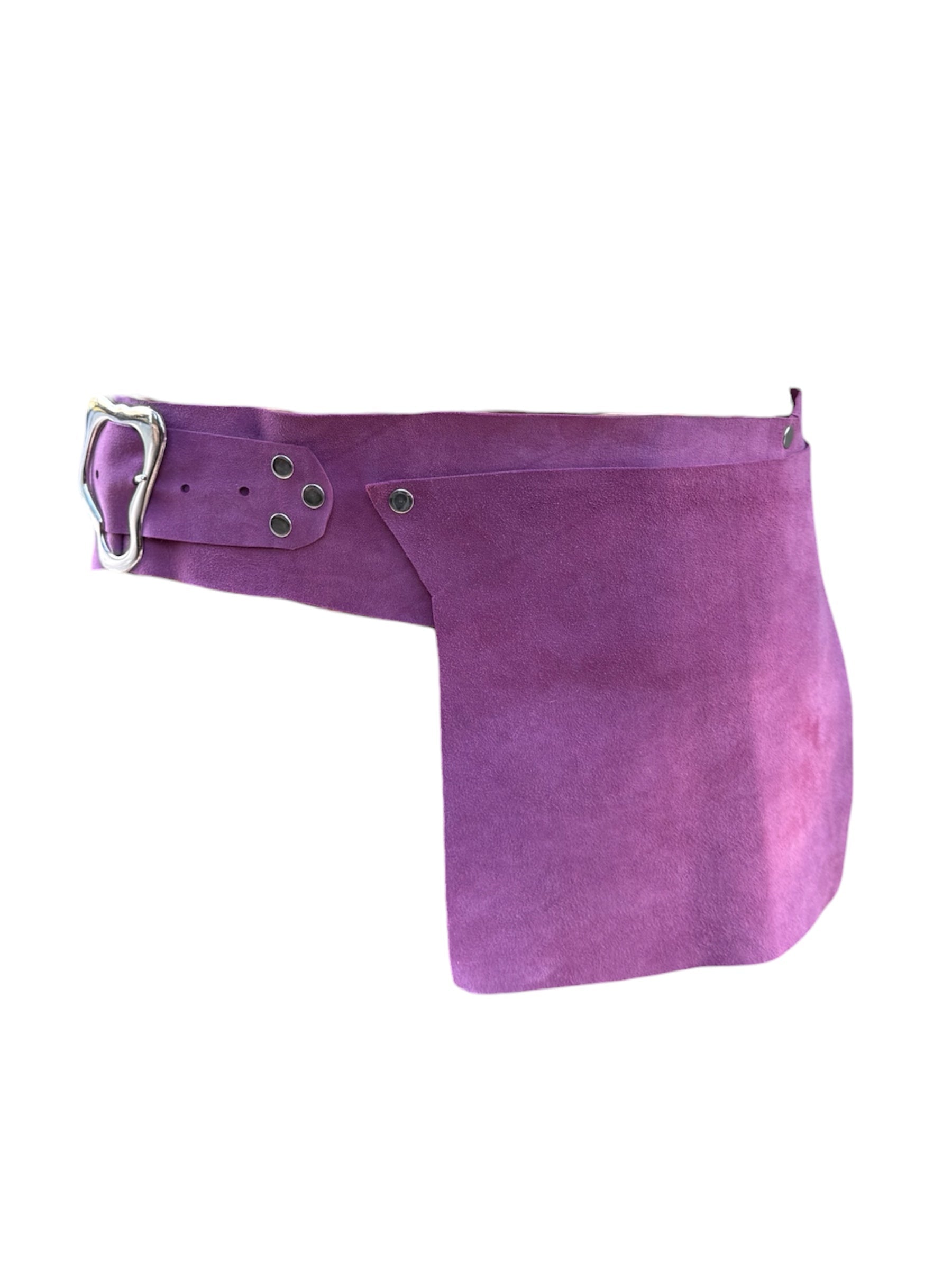 Nova El Yapımı Lilac Nubuk Asimetrik Kemer – Bohem Tarz Kadın Giyim Tasarım | Yılday Gür Butik
