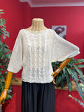 Simli Beyaz Saç Örgü Triko Giyim > Üst Giyim > Kazak & Hırka > Kazak butik bohem giyim – Yılday Gür Butik Üsküdar Emaar