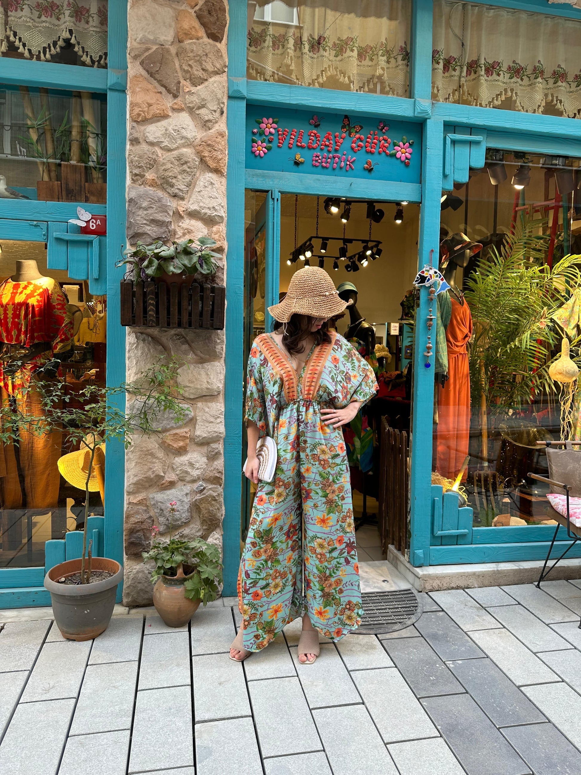 Sırt Bağlama Detaylı İpek Elbise - İthal Ürün, Zarif ve Şık Tasarım Giyim > Elbise butik bohem giyim – Yılday Gür Butik Üsküdar Emaar