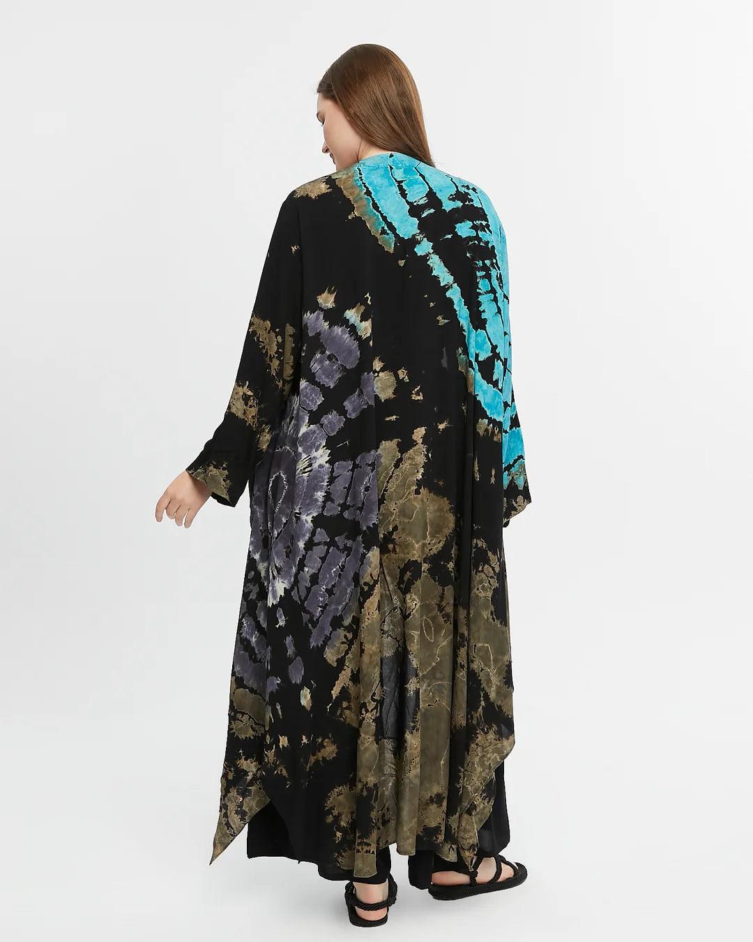 Siyah Batik Kaftan - Şık ve Rahat Tasarım butik bohem giyim – Yılday Gür Butik Üsküdar Emaar