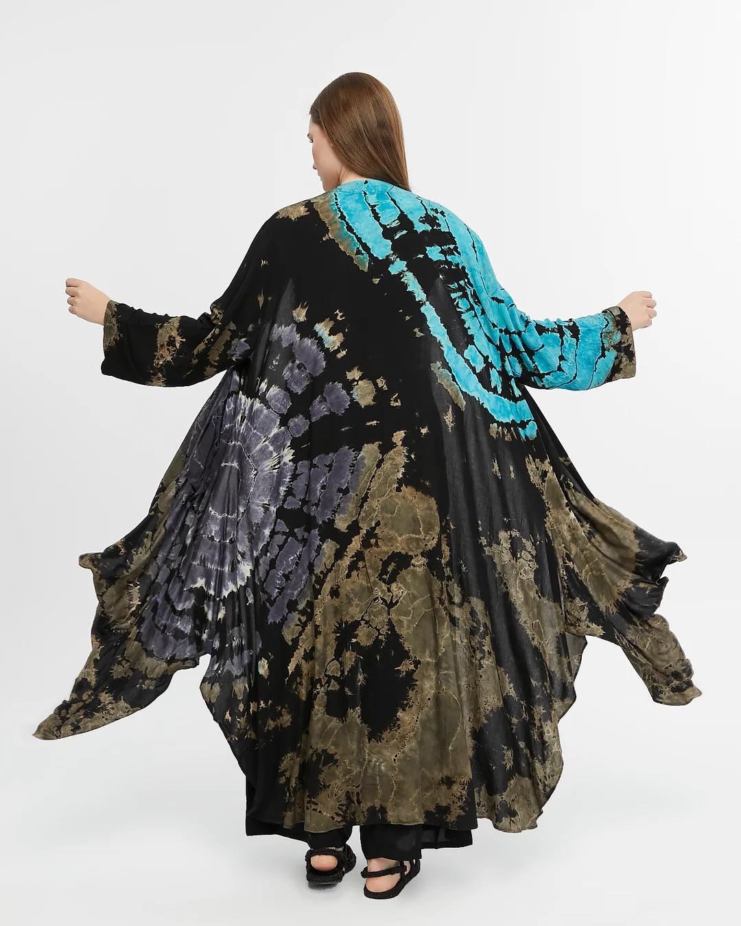 Siyah Batik Kaftan - Şık ve Rahat Tasarım butik bohem giyim – Yılday Gür Butik Üsküdar Emaar
