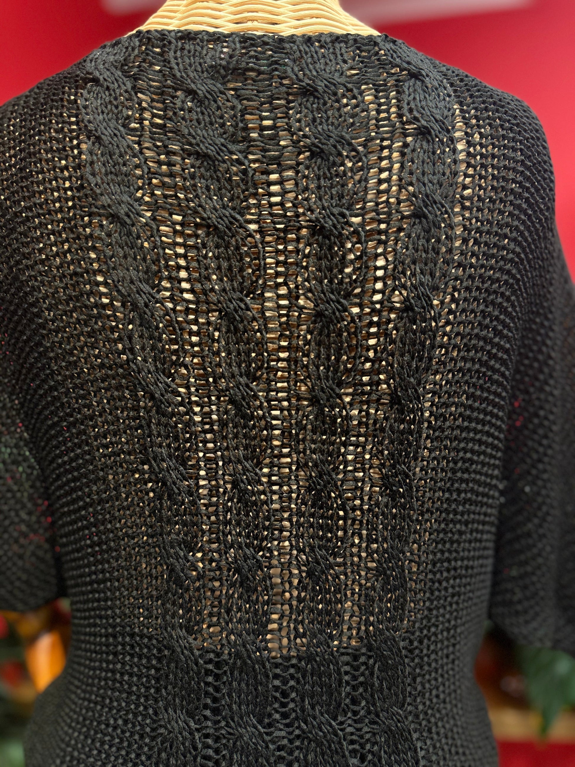 Siyah Saç Örgü Triko Kazak Giyim > Üst Giyim > Kazak & Hırka > Kazak butik bohem giyim – Yılday Gür Butik Üsküdar Emaar