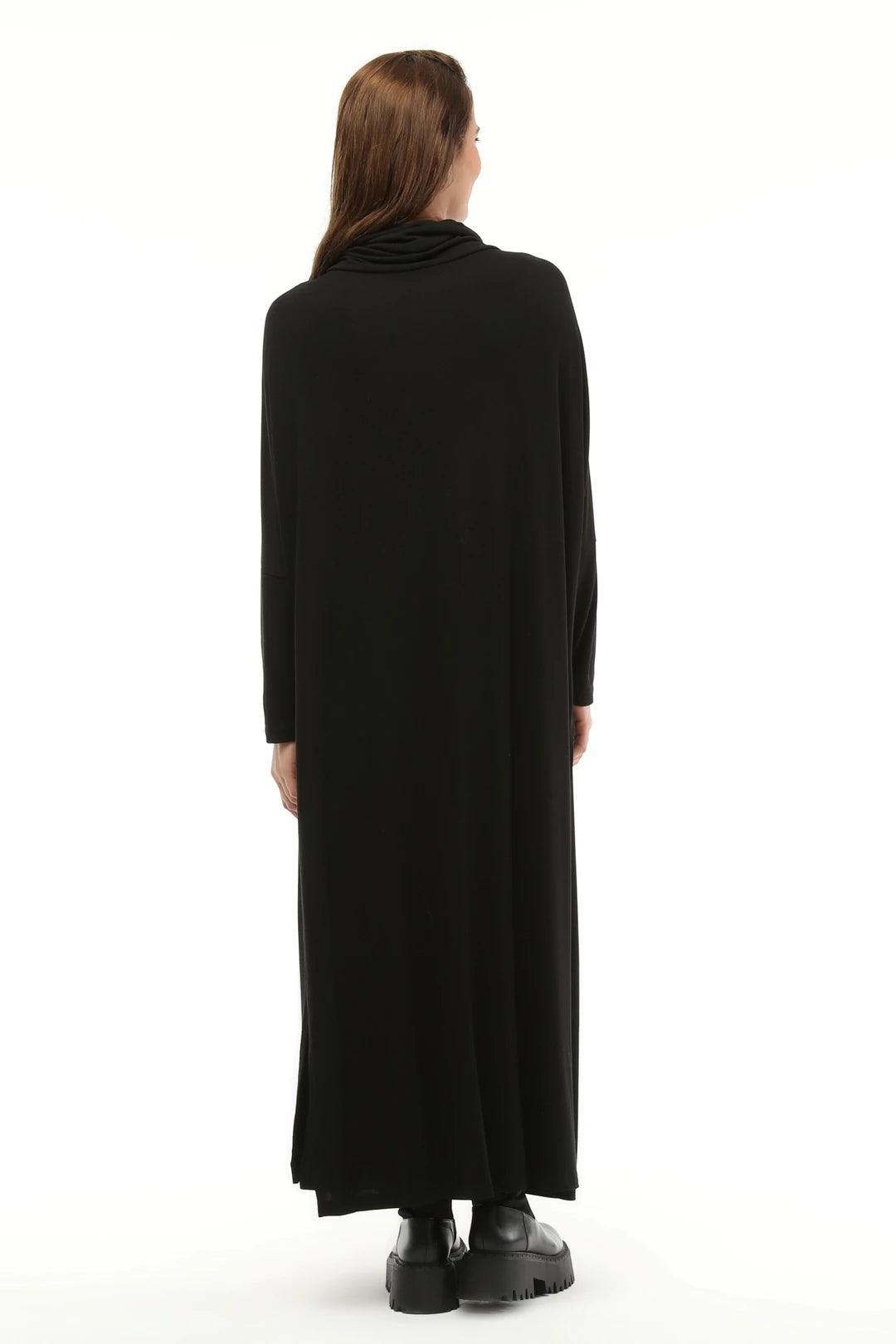 Siyah Triko Degaje Tunik - Yumuşak, Konforlu ve Şık Tasarım Giyim > Üst Giyim > Bluz & Tunik > Tunik butik bohem giyim – Yılday Gür Butik
