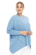 Triko Bebek Mavisi Bluz Giyim > Bluzlar butik bohem giyim – Yılday Gür Butik