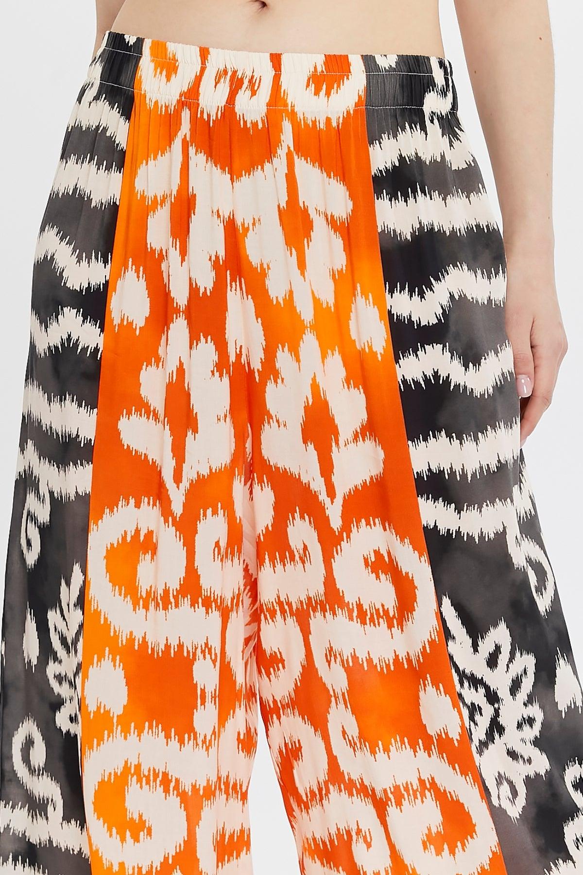 Turuncu Desenli Pantolon Giyim > Alt Giyim > Pantolon butik bohem giyim – Yılday Gür Butik
