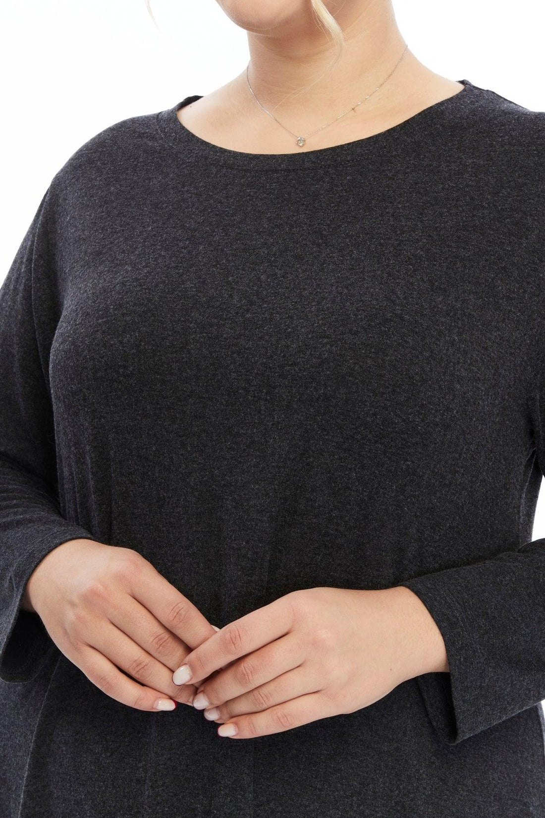 Yırtmaç Detaylı Yün Viskon Siyah Elbise Giyim > Elbise butik bohem giyim – Yılday Gür Butik Üsküdar Emaar