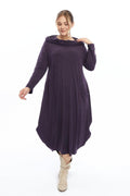 Yün Viskon Kapüşonlu Mor Elbise Giyim > Elbise butik bohem giyim – Yılday Gür Butik Üsküdar Emaar